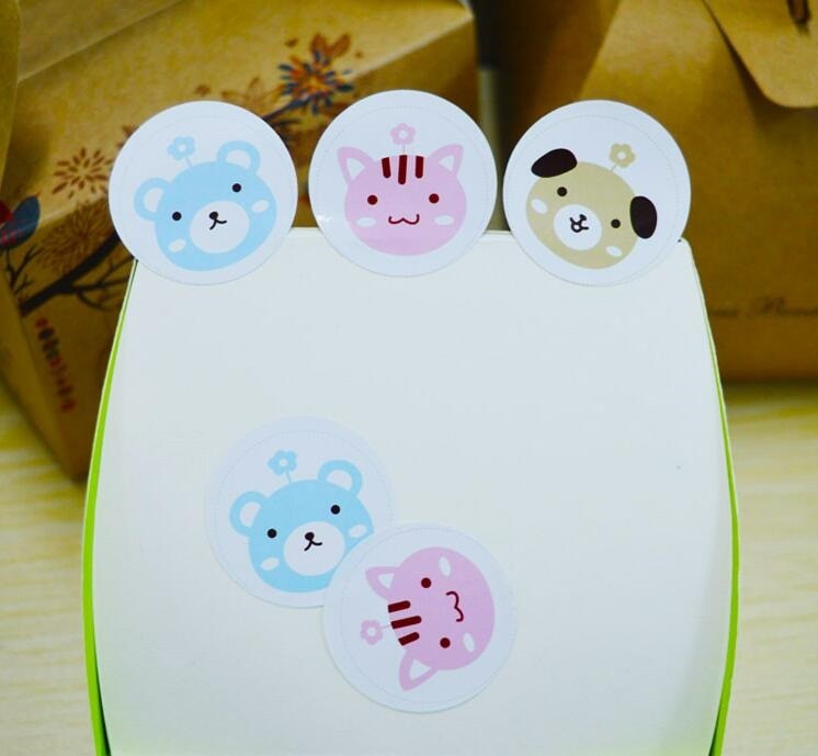 90pcs Kawaii Animal design Students' DIY decoration Retro Seal label sticker Stationery gift sticker For handmade products
