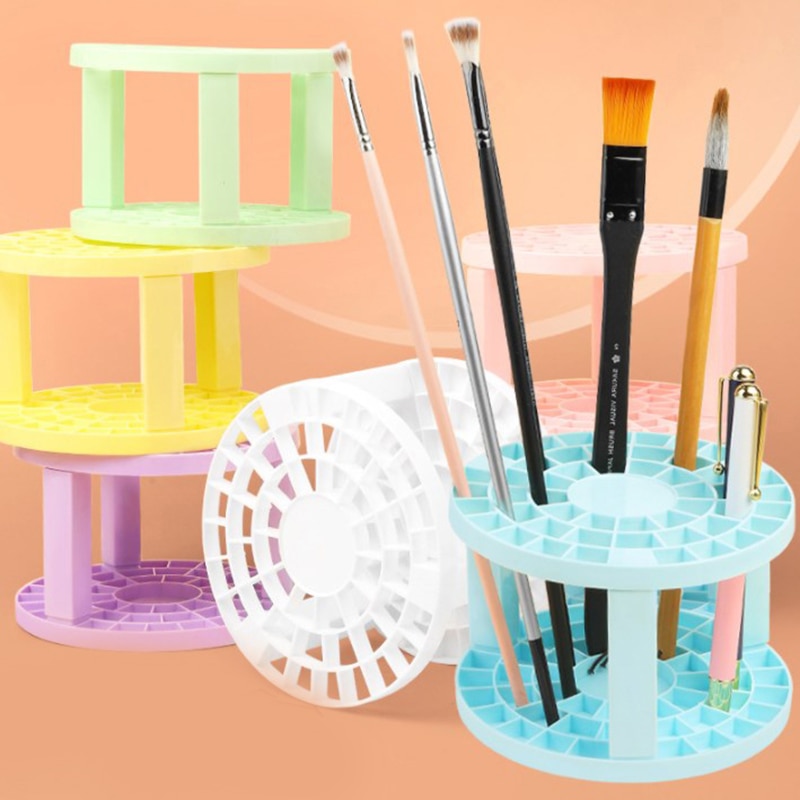 1PC Plastic Makeup Brush Storage Racks Cosmetic Brush Holders Desktop Organiser for Eyebrow Pencil Eyeliner Brush