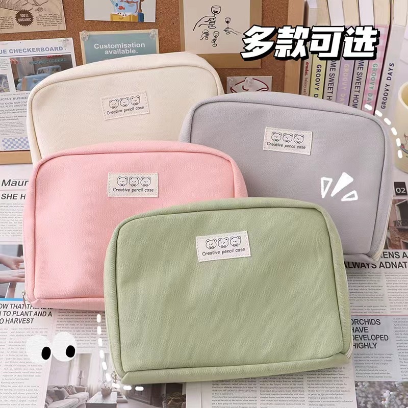 Cute Pencil Cases Large Capacity Kawaii Bag Pouch Box For Girls Back To School Supplies Japanese Korean Office Stationery