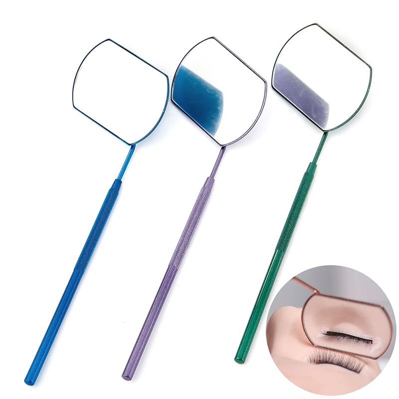 1PC Multifunction Eyelash Mirror Magnifying Beauty Long Handle Mirror For Checking False Eyelash Extension Grafting Tools
