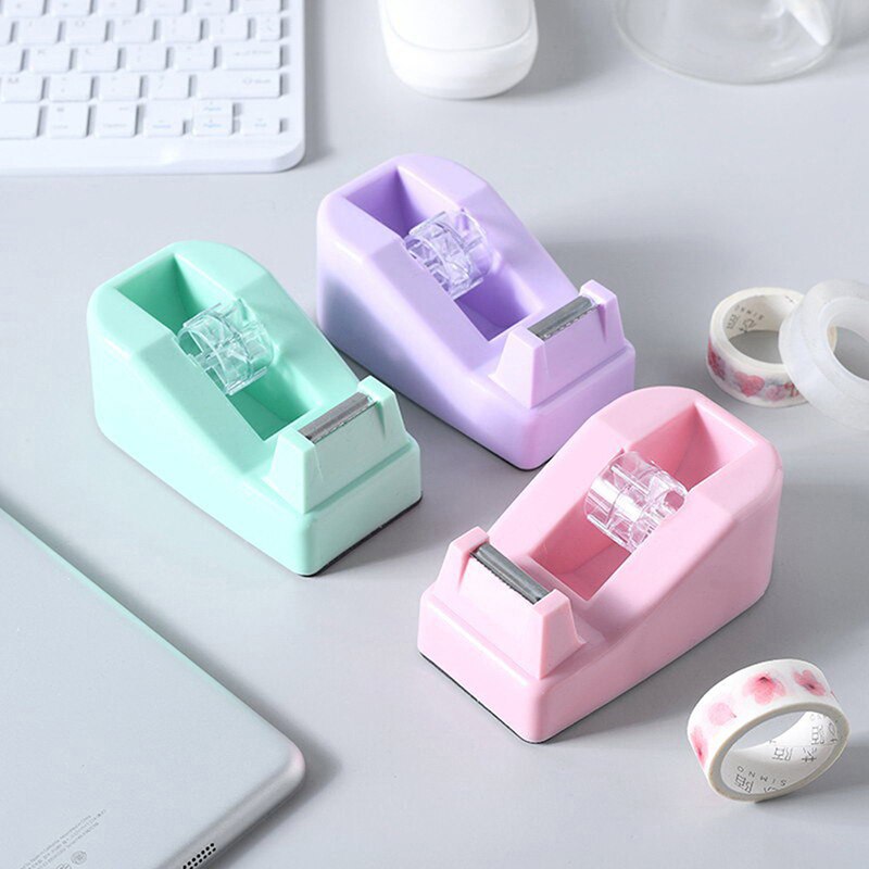 Plastic Washi Tape Dispenser Masking Tape Holder Tape Cutter DIY Packing Double Sided Tape Dispenser School Office Supplies