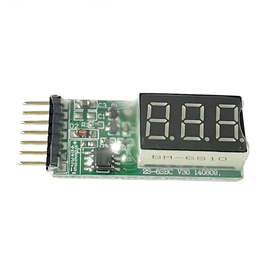 BB Sound Level Display 2-6S Voltage Display Measuring Lithium Battery Voltage Display Car Ship Model