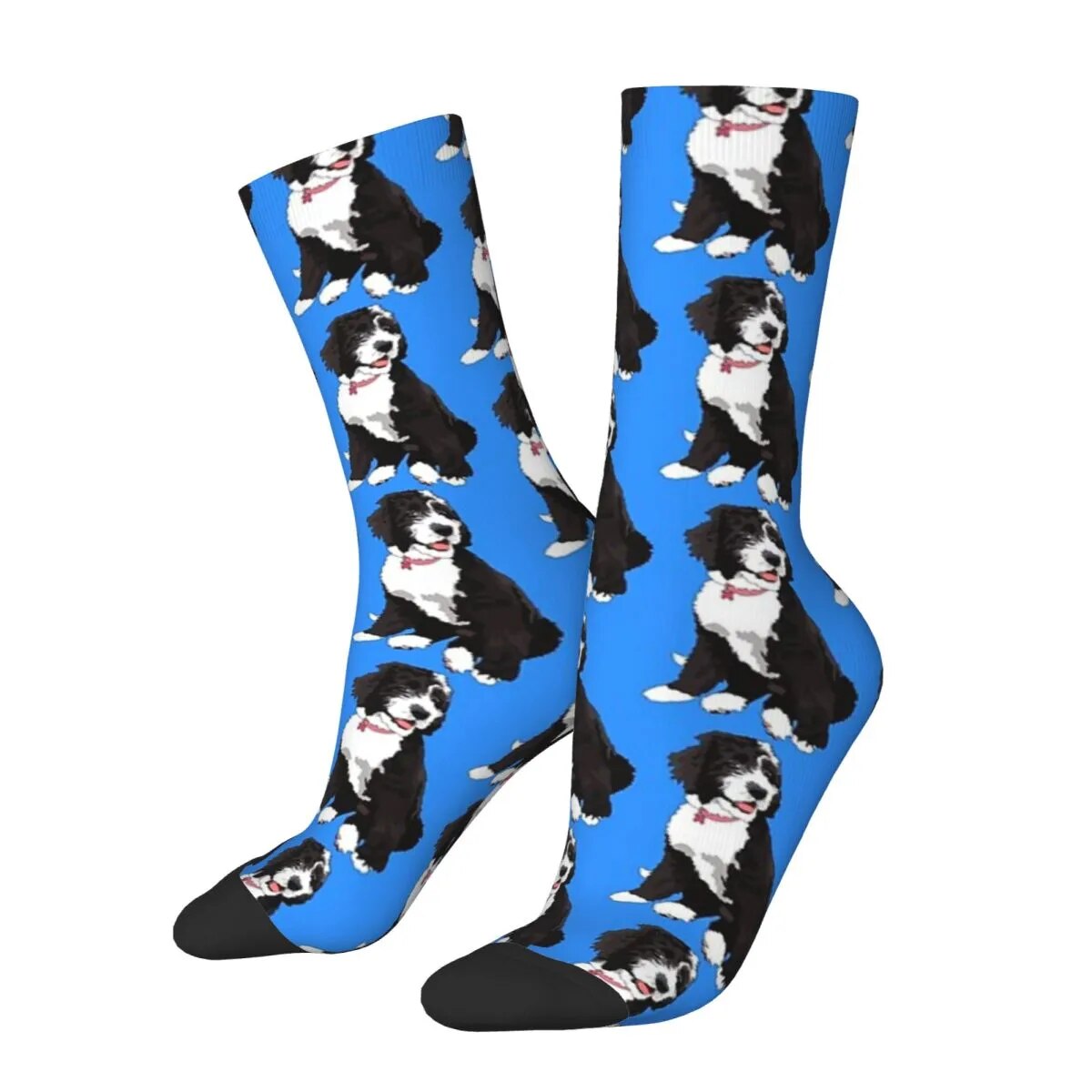 All Seasons Crew Stockings Cute Bernedoodle Socks Harajuku Fashion Hip Hop Long Socks Accessories for Men Women Gifts