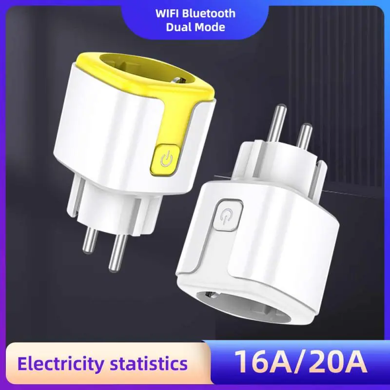 20A/16A Tuya WiFi EU Smart Plug Outlet 220V Power Monitor Wireless Electrical Socket Timer Smart Home For Google Home Alexa