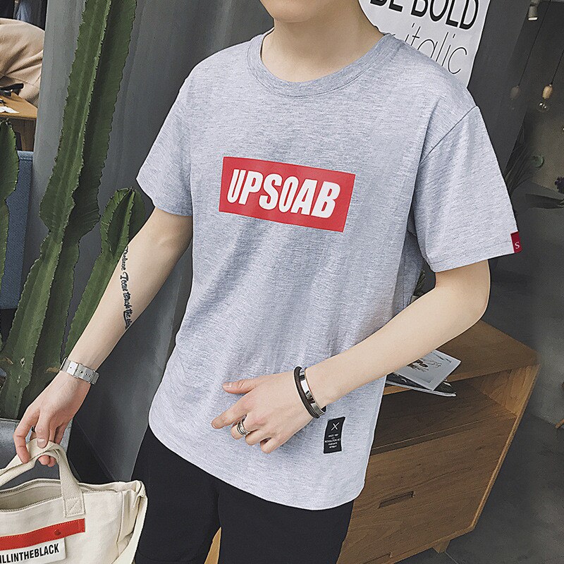 1187 new men's T-shirt trend summer print half sleeves hot style