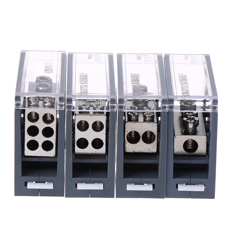 1PCS 1 in 1/2/4/6 Out 150A Din Rail Terminal Block Distribution Box One in Multiple Out Power Junction Box for Circuit Breaker