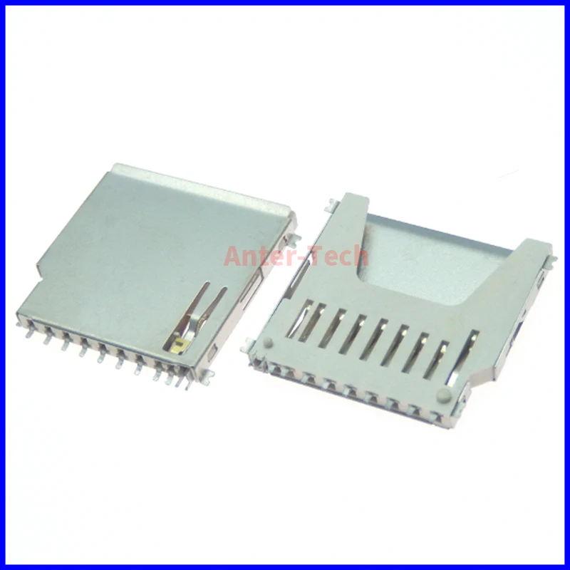 10 Buah/Banyak Kartu Memori SD Dudukan Slot Kartu 11P SD Panjang Tubuh Socket Tanpa Self-Elastis Kartu SD pemegang Tipe Standar