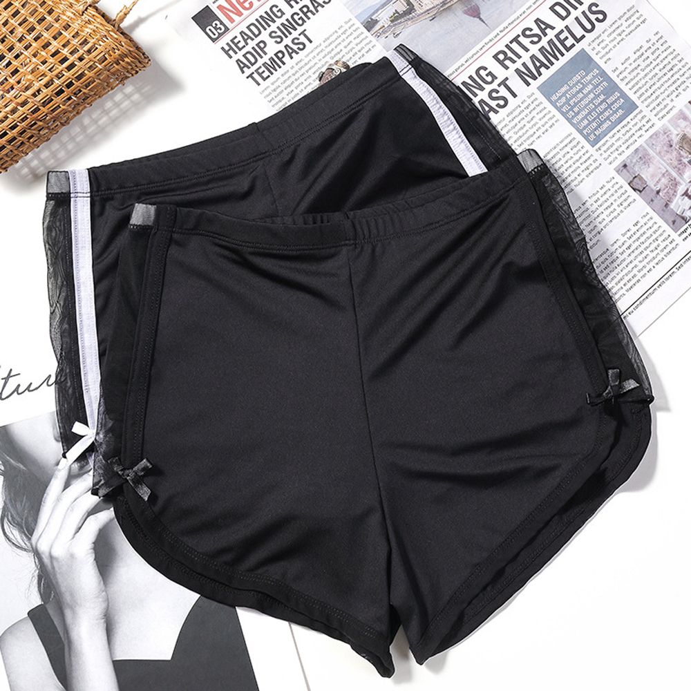 Ice Silk Lace Boxer Mesh Underpants Middle Waist Lingerie Safety Short Pants Women Underwear Women's Breeches