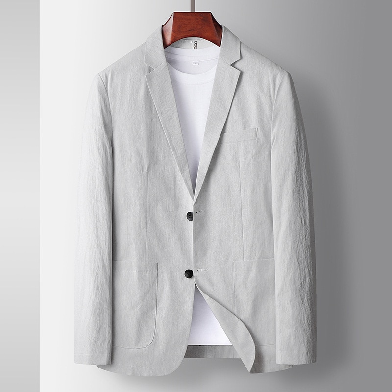 3790-R-men's Customized suit summer loose five-point sleeve