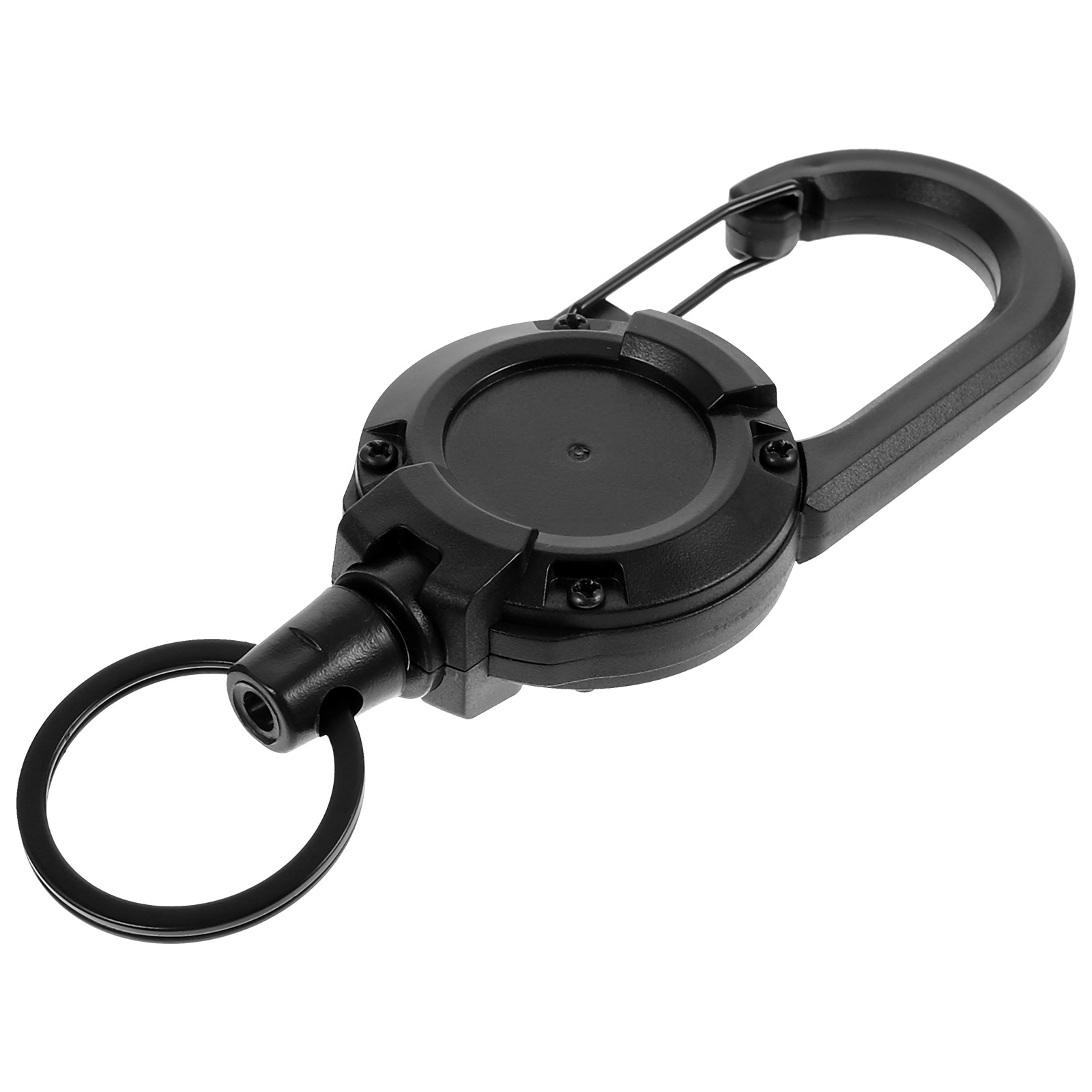 Black Keys Backpack Hanging Buckle Heavy Duty Portable Sports Reel Keychain Carrying Abs Convenient