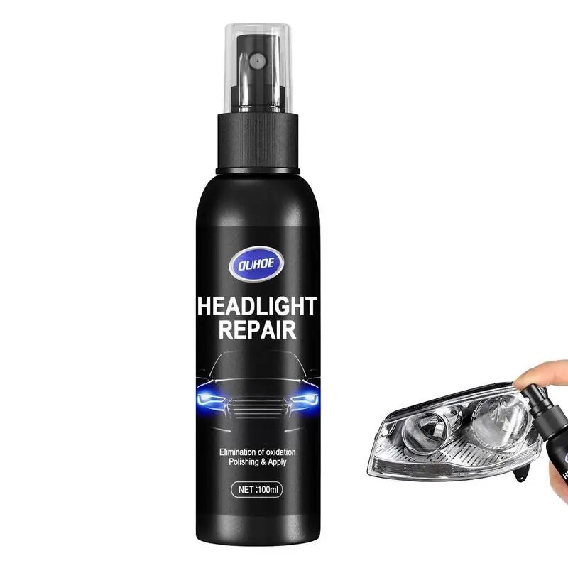 Car Headlight Polishing Agent Scratch Remover Repair Fluid Headlamp Cleaner Polish Maintenance Liquid Kit Auto Accessories 100ML
