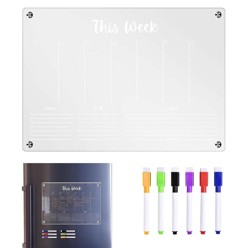 Acrylic Fridge Dry Erase Board Acrylic Dry Erase Board For Refrigerator Magnetic Fridge Magnet Magnet Design Clear Acrylic Dry