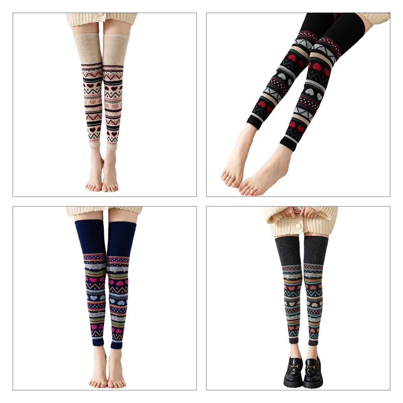 Women Winter Warm Leg Warmers Fashion High Knee Socks Boot Cuffs Girls Gift Gaiters Leggings
