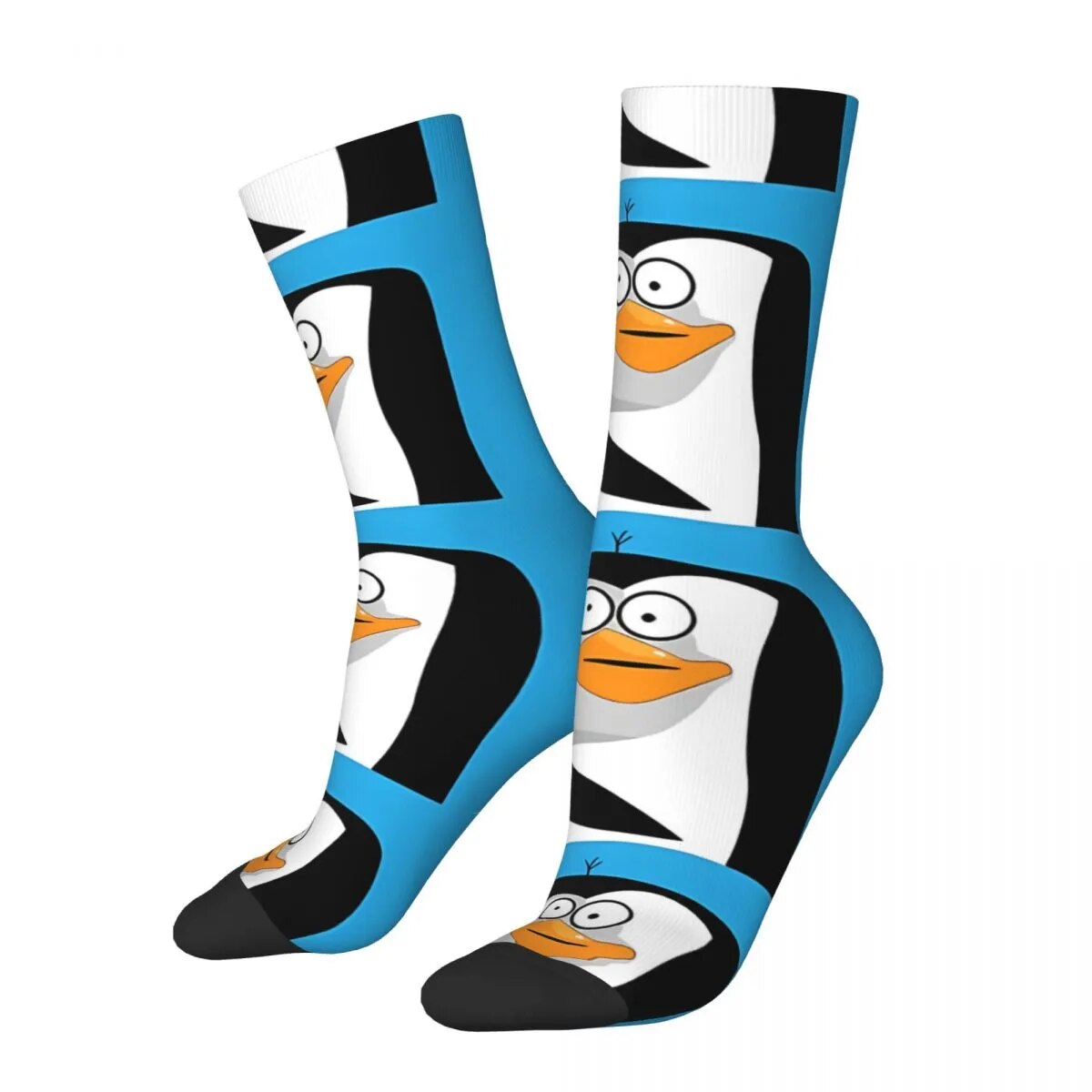 Vintage Skipper Men's Socks Penguin Animal Unisex Harajuku Pattern Printed Happy Crew Sock Gift