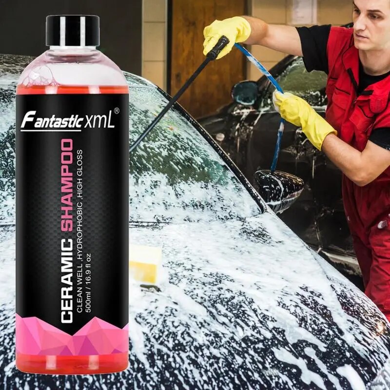 500ml Car Wash Shampoo Ceramic Coating Automobile Polish Cleaner Quick Remove Dirt Grime And Grease Car Accessories