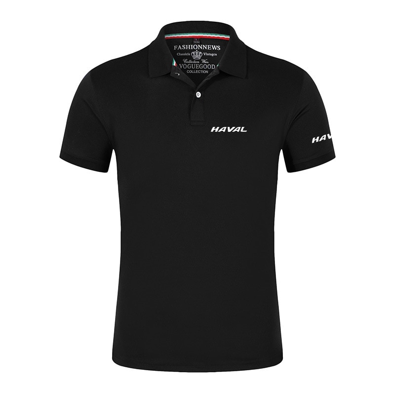2023 Summer New Haval Car Logo Print Fashion Solid Color Quick-Dryi Polo Shirt Men's Cotton Lapel Breathable Tredny Short S