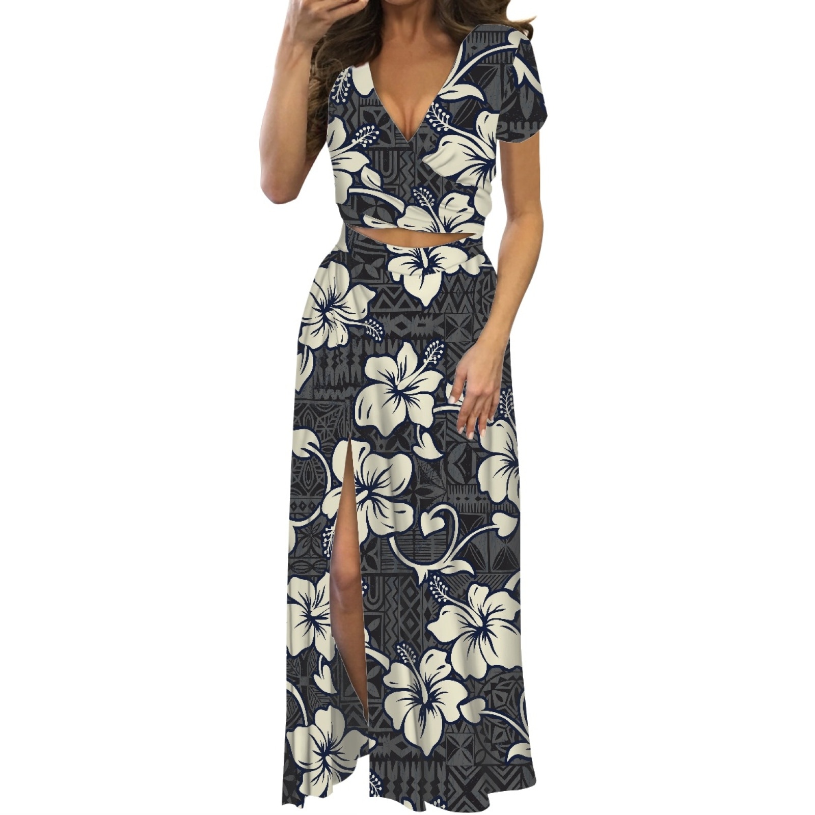 Polynesian Tribal Tongan Totem Tattoo Tonga Prints Summer Women's Low-Cut CasualWear Never Out Of Date Multicolor Floral Pa