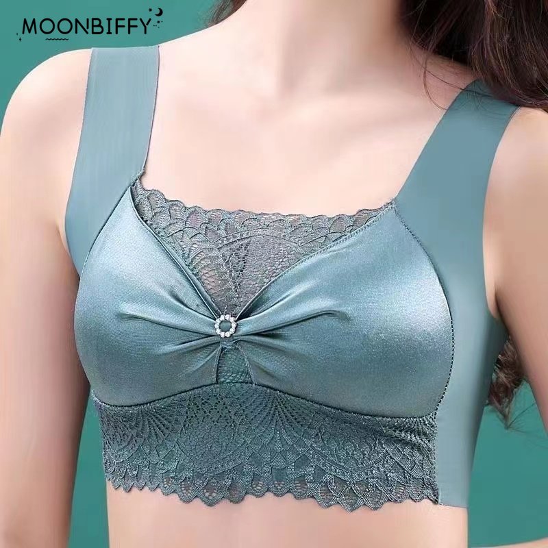 New Sexy Lace Bra Seamless Fixed Cup Women's Bra Without Steel Ring Vest Style Women Underwear Beautiful Back Wrapped Chest