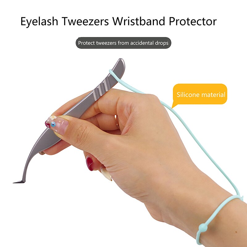 Grafting Eyelash Tweezers Bracelet Silicone Gel Wrist Strap Auxiliary Makeup Tool For Girl Prevent Tweezers From Falling