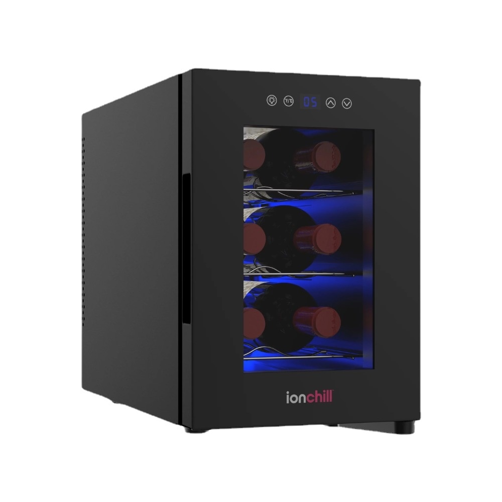 6-Bottle Wine Cooler, Mini Fridge with Wine Rack and Temperature Control mini refrigerator mini fridge for room