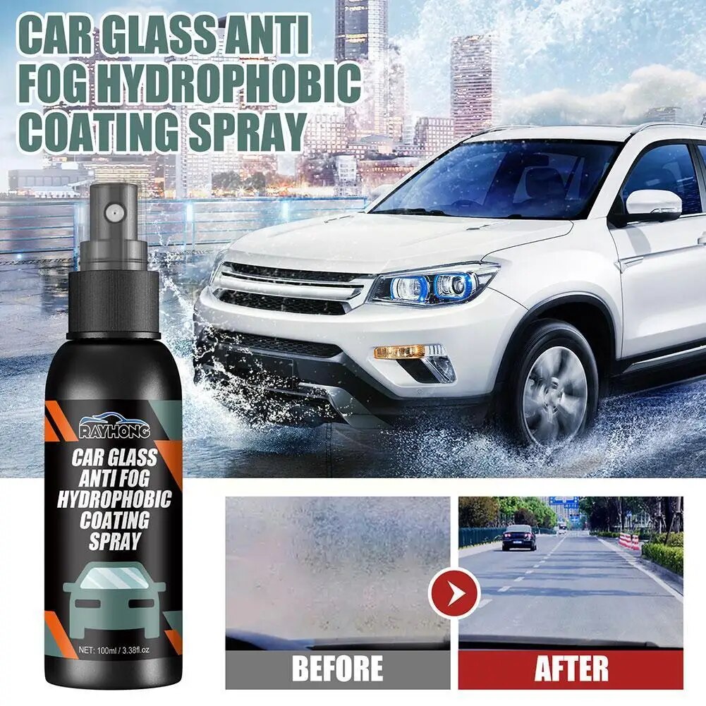 100ml Automobile Windshield Spray Anti Rain Coating For Car Glass Hydrophobic Anti-rain Car Liquid Windshield Mirror Mask X1I9