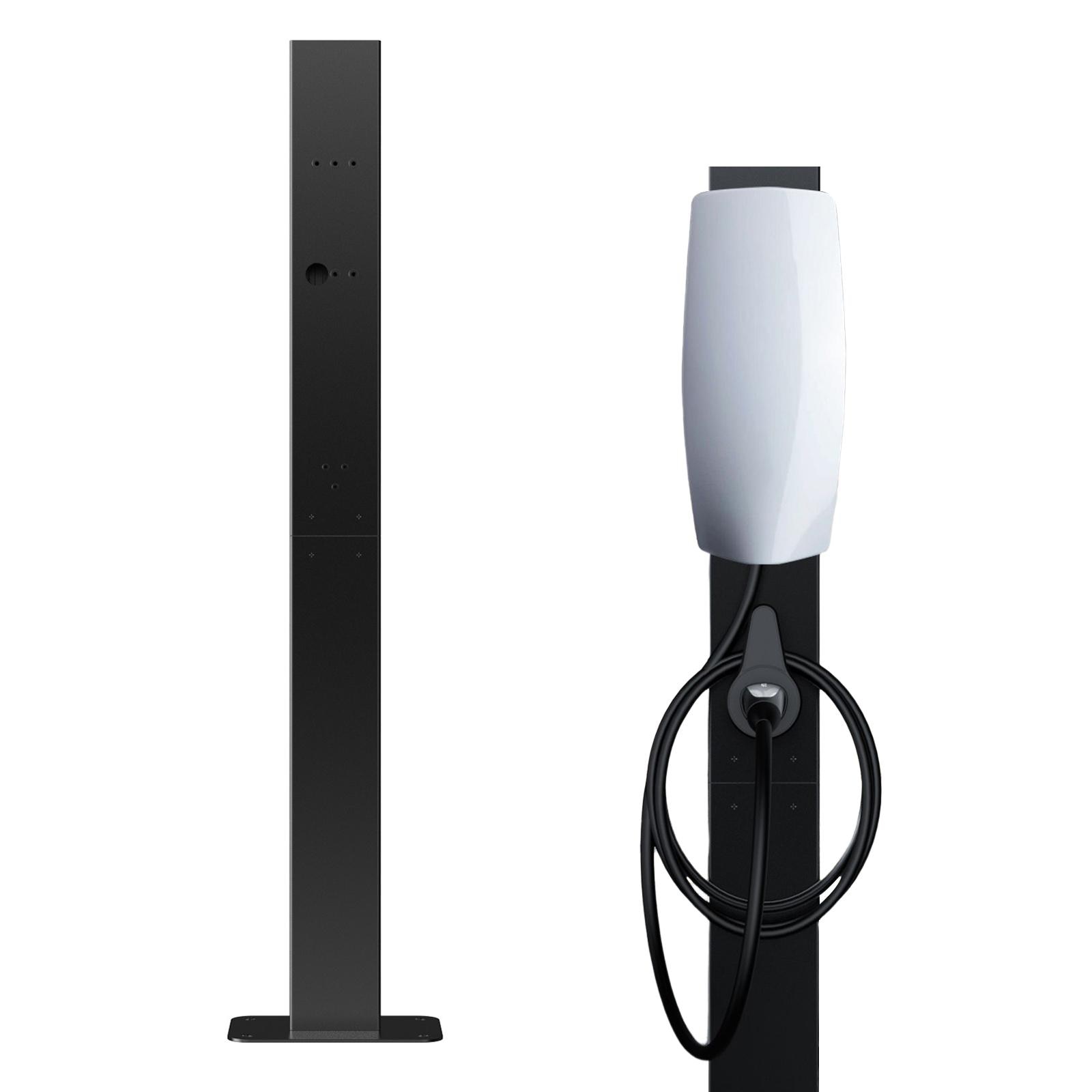 EV Charging Holder Pedestal Stand Evse Pillar Stand Easy to Install for Tesla Durable EV Charging Mounting Pole Aluminum Alloy