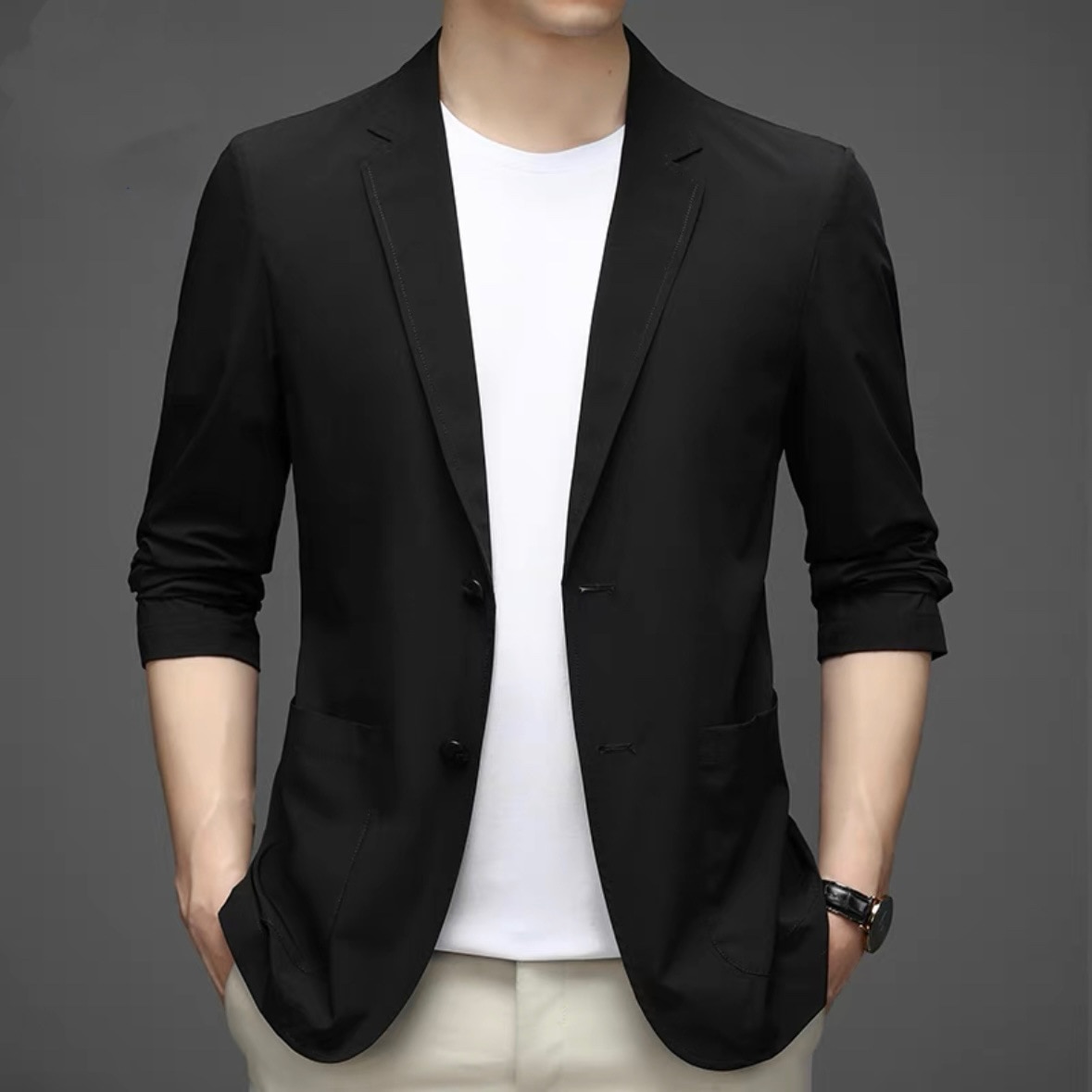 6031-2023 autumn new casual suit Men's British gentleman casual suit jacket men's jacket