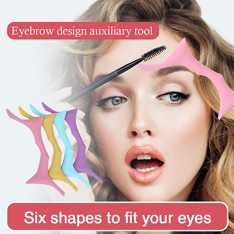 Silicone Eyebrow Shaping Eyebrow Aid Card Lazy People Thrush Accessories Eyebrow Makeup Tools Eyebrow Shaping Template Helper