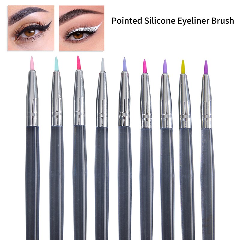 Pointed Silicone Concealer Brush Super Fine Eyeliner Tool Tear Trough Acne Spots Brush Nail Painting Pen Multifunctional Brush