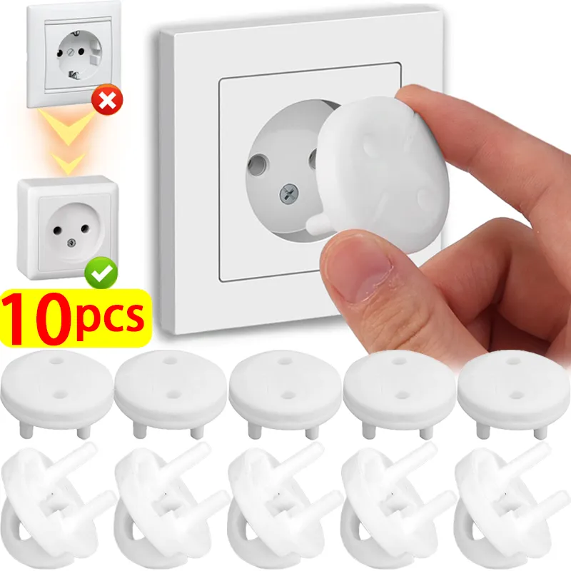White Electrical Safety Socket Protective Cover Baby Care Safety Guard Protection Children Anti Electric Shock Rotate Protectors