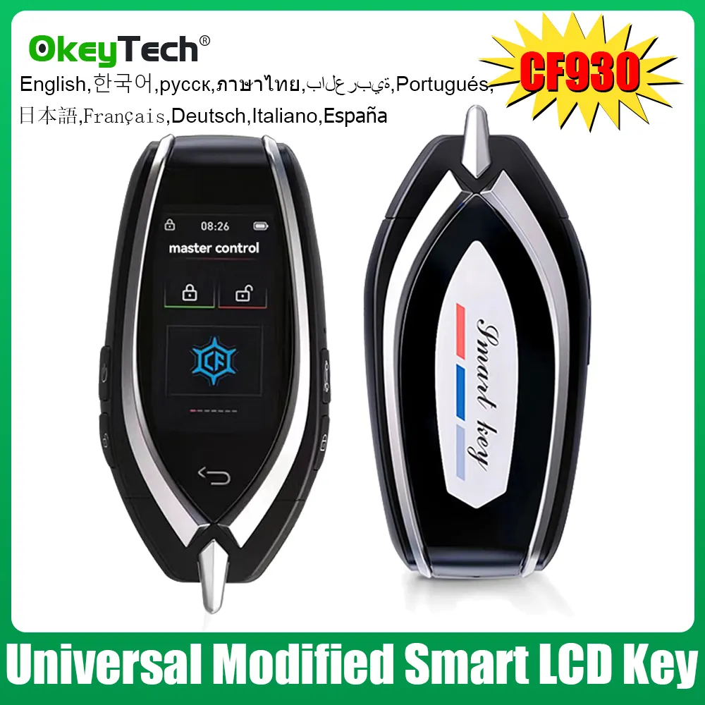 CF930 Universal Modified Remote Smart LCD Key Display Car Key Keyless Go For Benz/BMW/Kia/Honda/Ford/Nissan/Toyota/Buick/Opel
