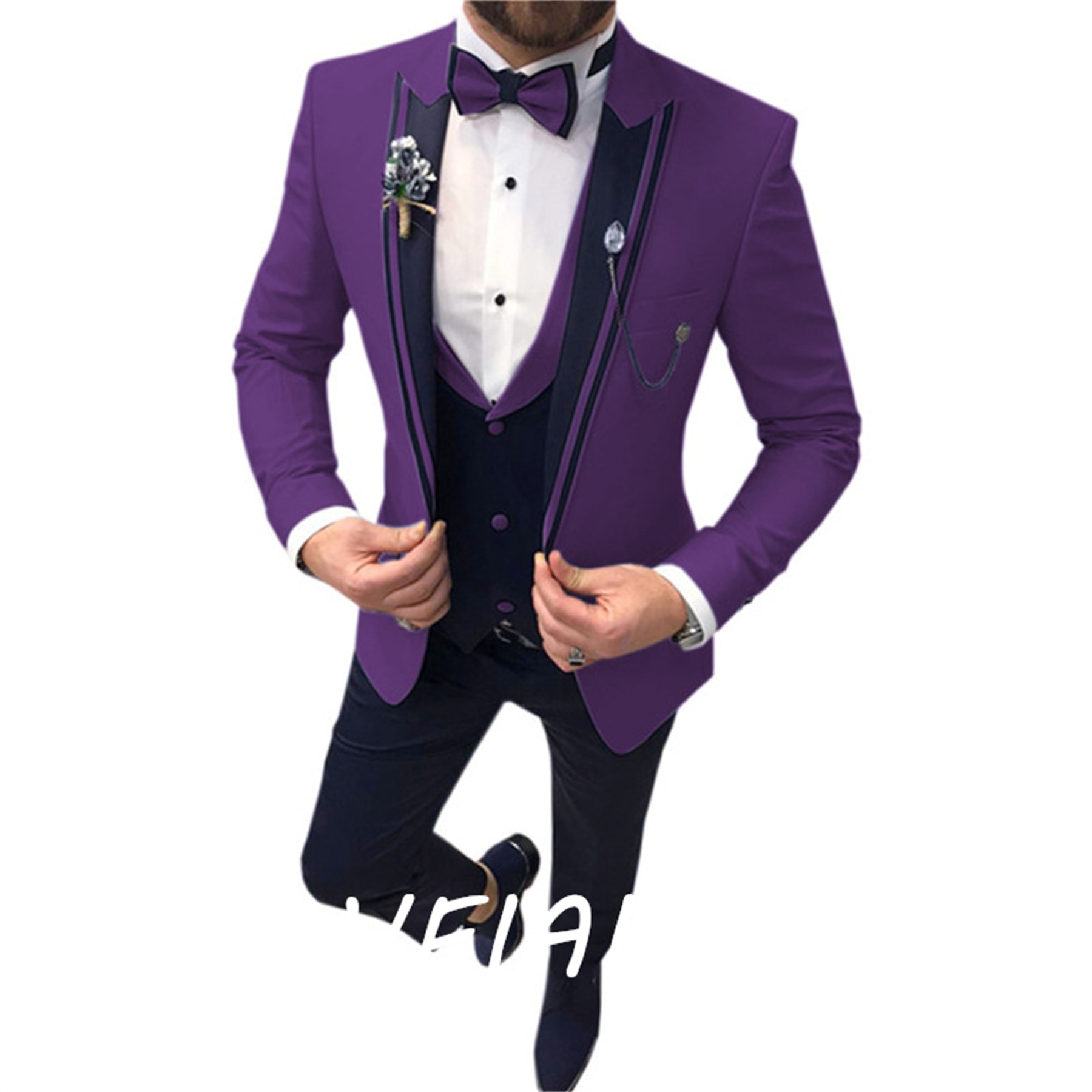 2023 Lapel The Groom's Best Man Suit Three-piece Cultivate One's Morality Dress Suit Europe and The United States Big 