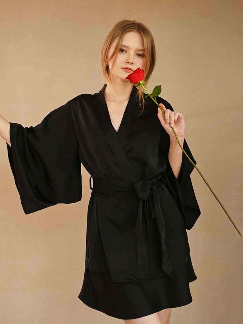 Marthaqiqi Casual Women Nightgowns Sexy Spaghetti Strap Sleepwear V-Neck Robe Lace Up Bathrobe Mini Dress Femme Home Clothes