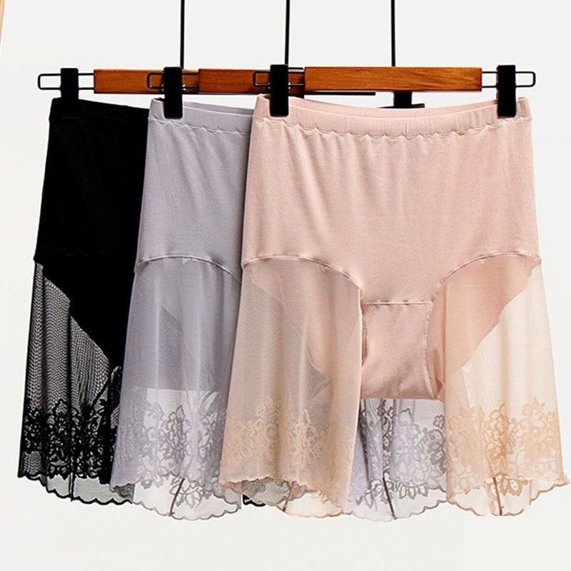 Lace Shorts Under Skirt Sexy Lace Anti Chafing Thigh Safety Shorts Ladies Pants Underwear Safety Pants Women's Intimates