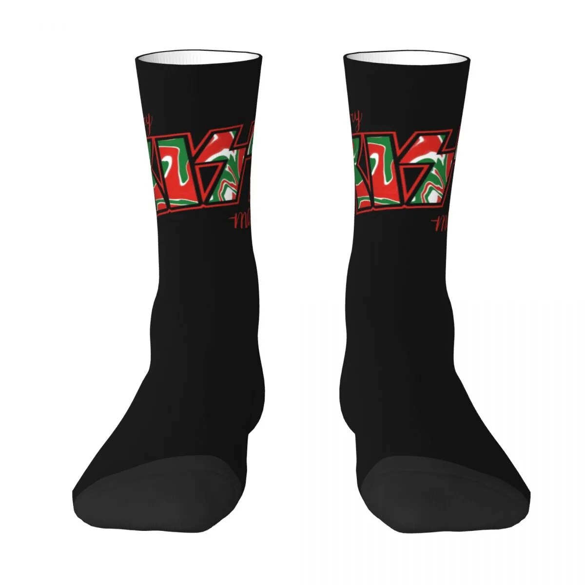 Christmas Kiss Socks Harajuku High Quality Stockings All Season Long Socks Accessories for Man's Woman's Birthday Pres