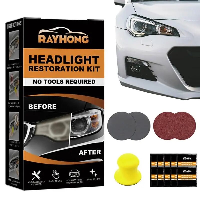 Polishing Kit For Headlights Ceramic Headlight Polisher Headlight Scratch Renovation Tool Repairing Headlight In 3 Easy Steps