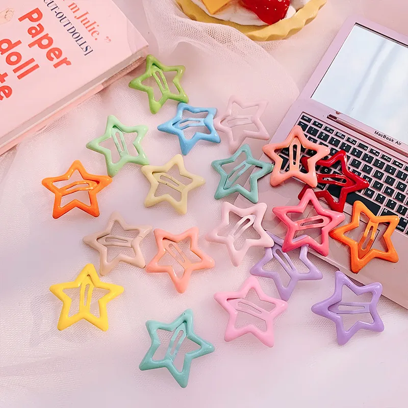 10pcs/set Korean Candy Color Star Hair Pin Sweet Children Pentagram Hair Clips for Baby Girls Headwear Kids Hair Accessories