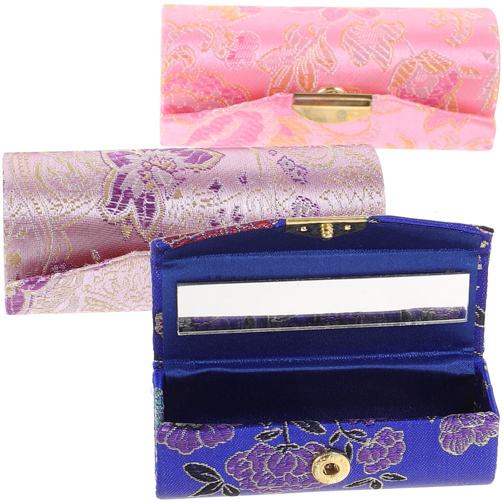 3 Ladies Mini Wallet For Women Holder with Mirror Storage Makeup Travel Cases Organizer Bag for Purse
