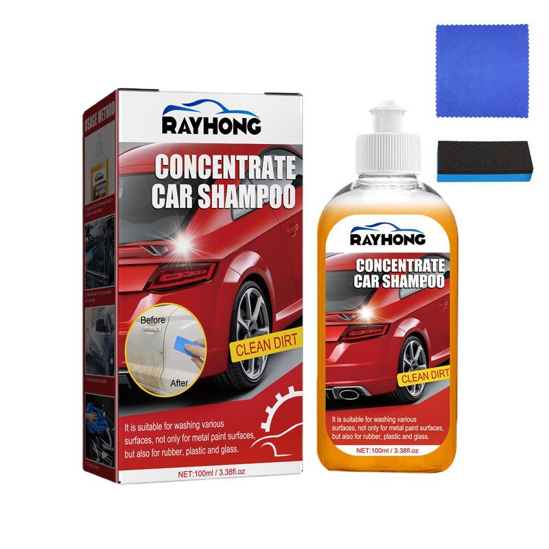Car Clean Liquid 100ml Automobile Concentrated Cleaning Kit With Sponge & Towel Multipurpose Car Paint Cleaner For Removing