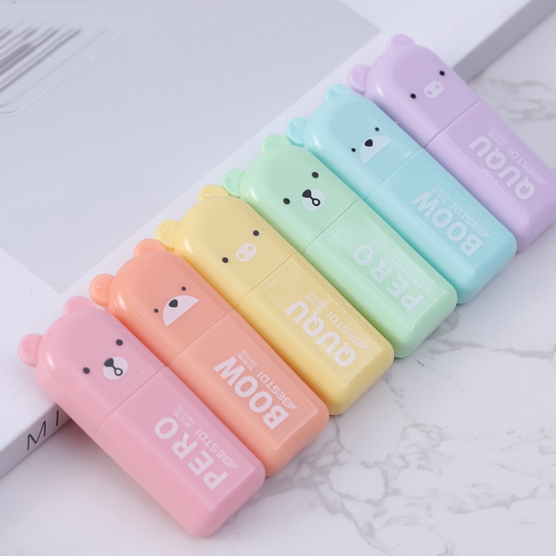 6Pcs/Set Cartoon Animals Highlighter