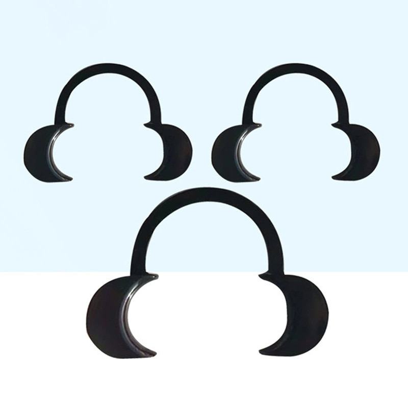 Transparent Plastic Mouth Expander C-shape Black Mouth Opener Disposable Intraoral Support for Clinic Dental Instrument