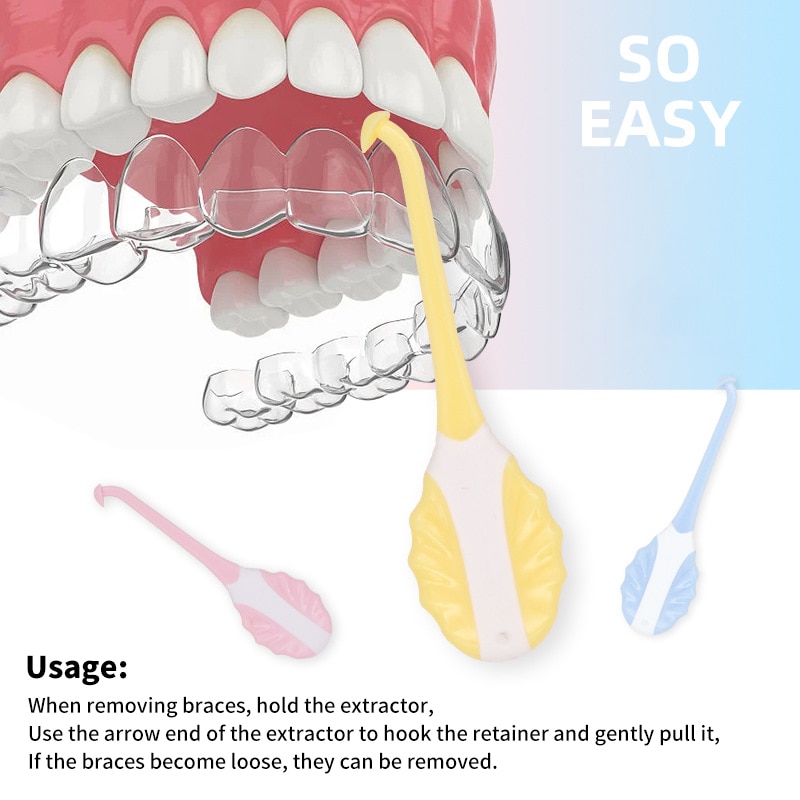 1PC Orthodontic Braces remover Dental Brace Extractor Oral Teeth Care Invisible Brace Hook