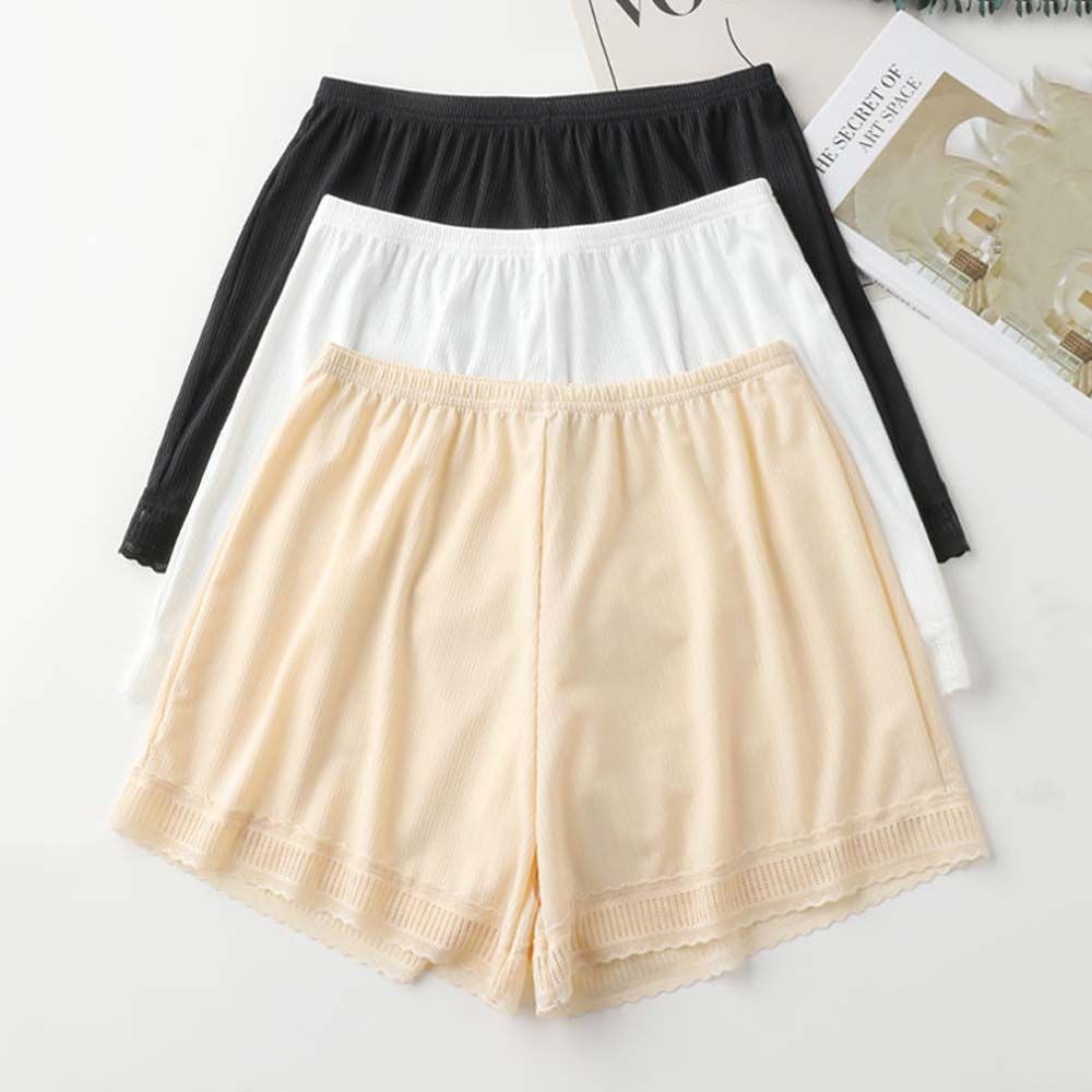 Cool Safety Pants Women Summer Lace Loose Short Pants Ice Silk Safety Short Pants Pajamas Shorts Shorts Pants Leggings