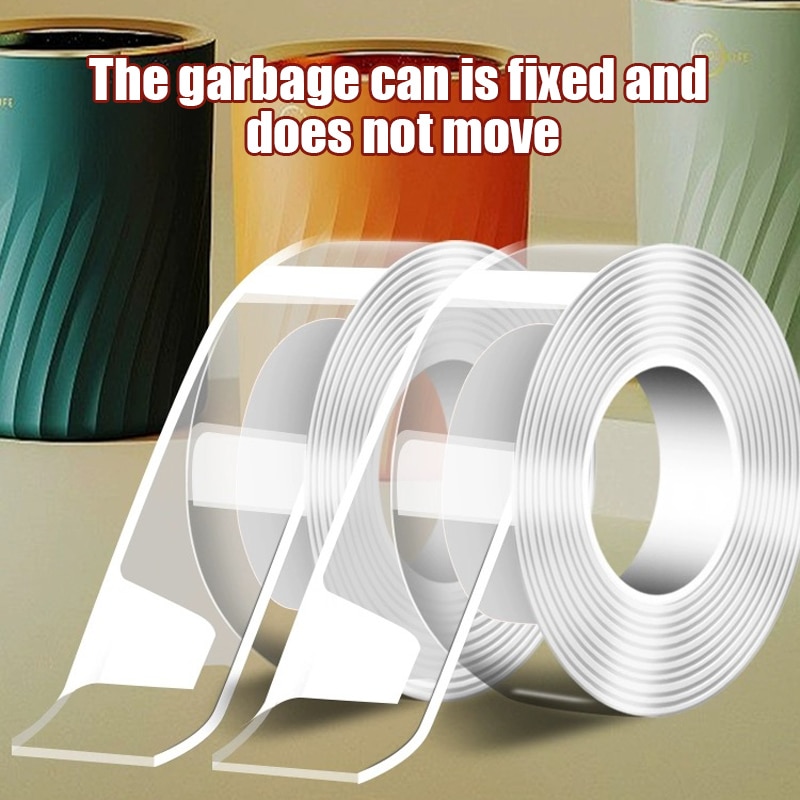 Nano Super Strong Double Sided Adhesive Tape Washable Reusable Waterproof Transparent Suit For Kitchen Bathroom Supplies