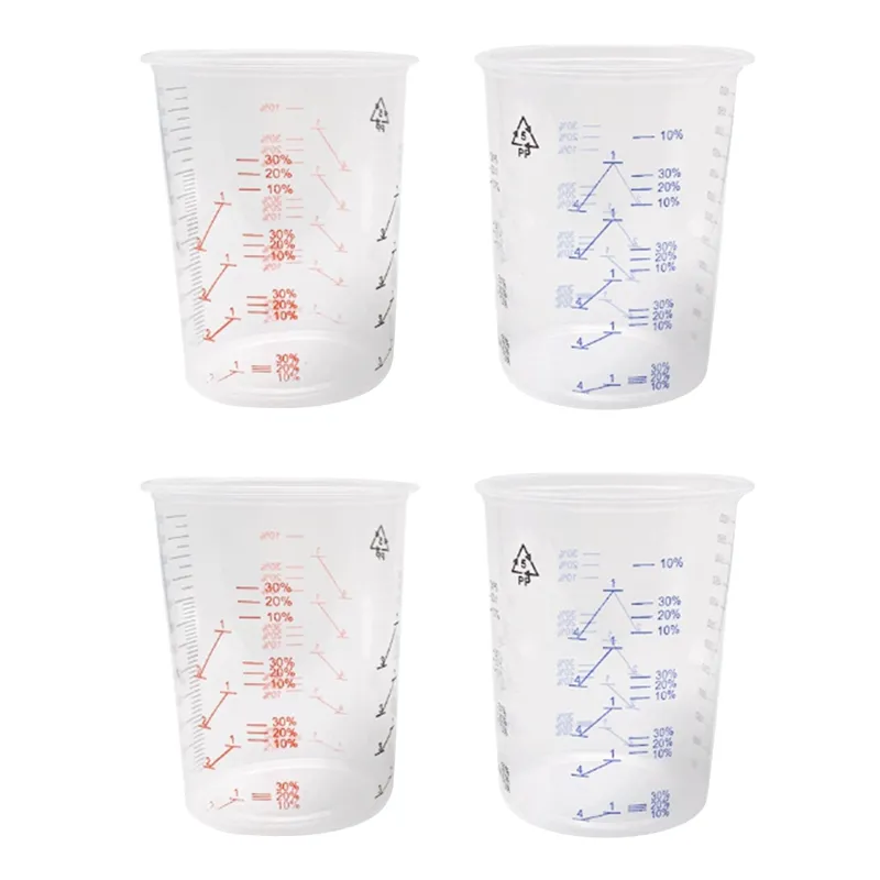 50 Plastic Paint Mixing Cups 600Ml Mixing Container For Precise Mixing Of Paint And Liquid (Random Color)