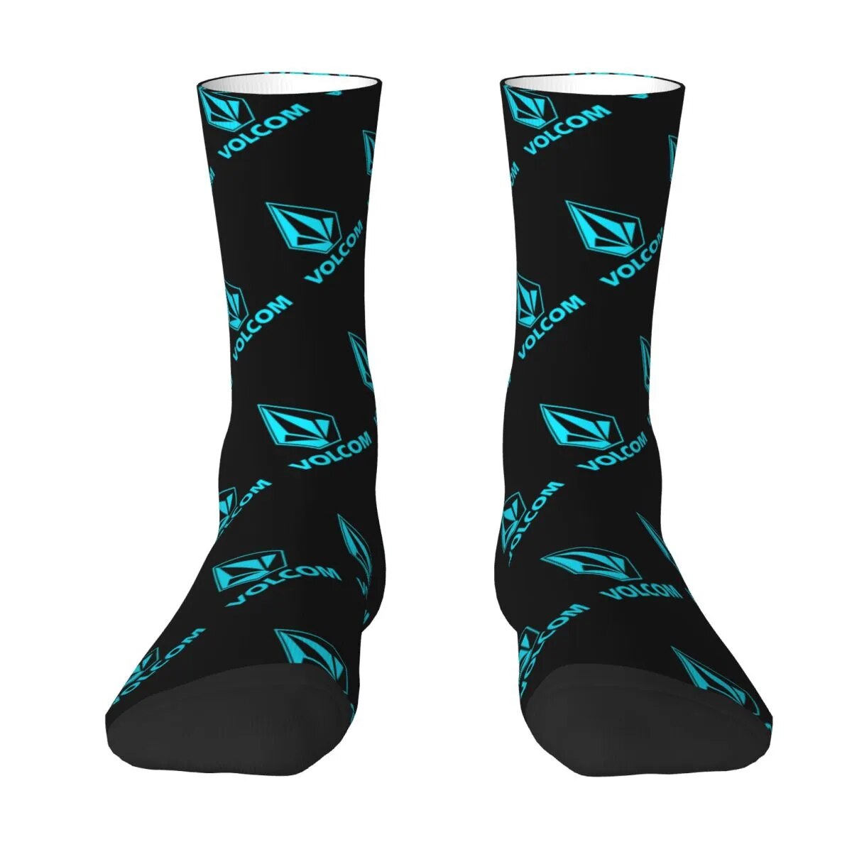 Volcom Logo Socks Harajuku Super Soft Stockings All Season Long Socks Accessories for Man's Woman's Birthday Present
