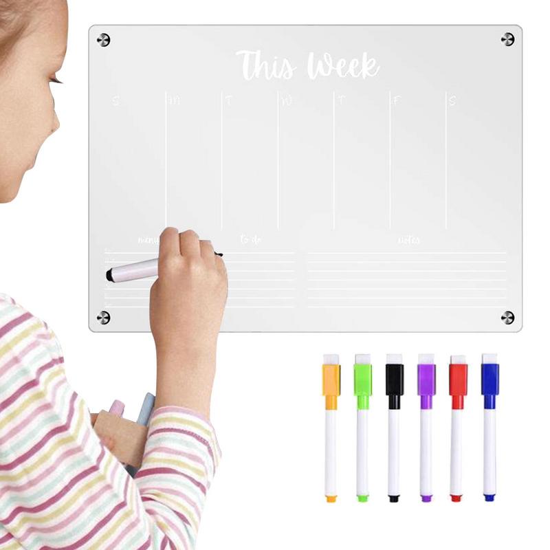 Acrylic Fridge Dry Erase Board Dry Erase Board For Refrigerator Magnetic Fridge Magnet Can Be Used Repeatedly Memorandum