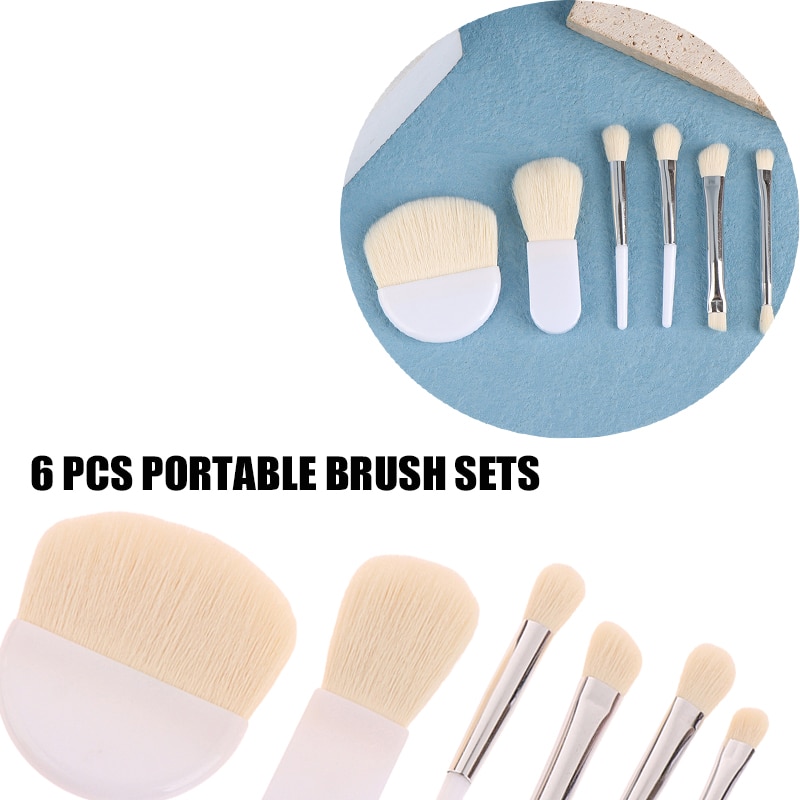 6pcs Mini Portable With Box Eyelash Cosmetic Brush Eye Shadow Tool Sets Makeup Brushes Set Beauty Foundation Concealer Brush
