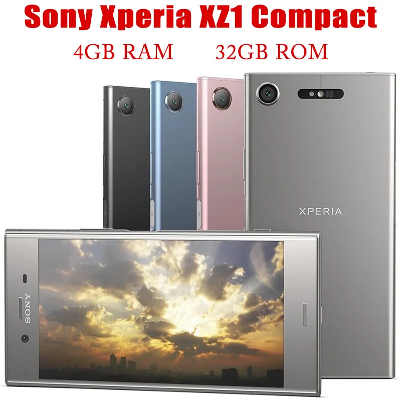 Sony Xperia XZ1 Compact G8441 SO-02K Japan Version 4G Mobile Phone 4.6" 4GB 32GB ROM Snapdragon 835 Original Unlocked Cell 