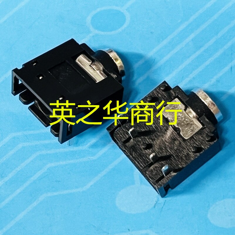 50pcs orginal new 3.5mm audio and video socket dual channel female PJ307 headphone jack 5 feet 3F07 red green black copper head
